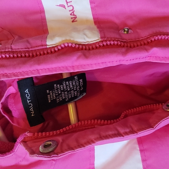 Nautica baby girls winter jacket 6-12 months in pink - Picture 2 of 3
